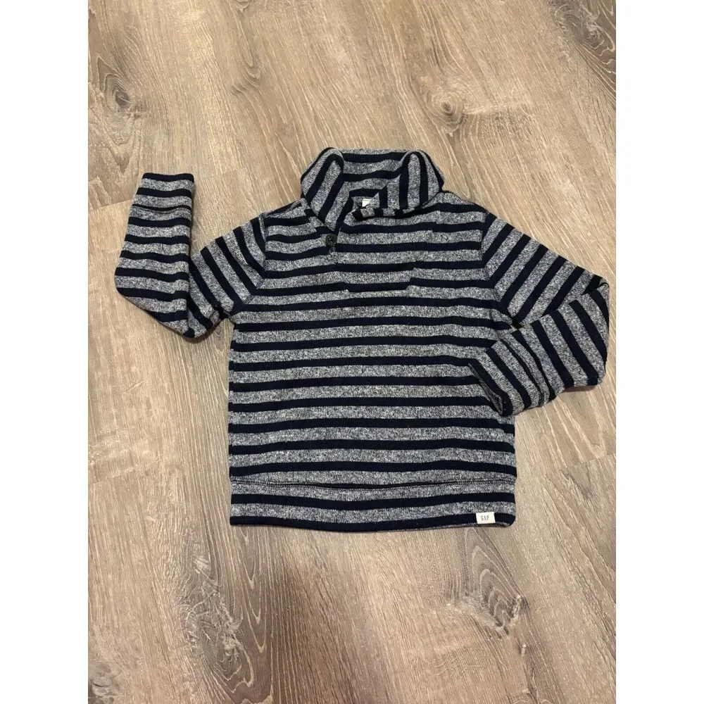 Baby Gap Toddler‎ Boy's Shawl Striped Blue Sweater Size 5yrs